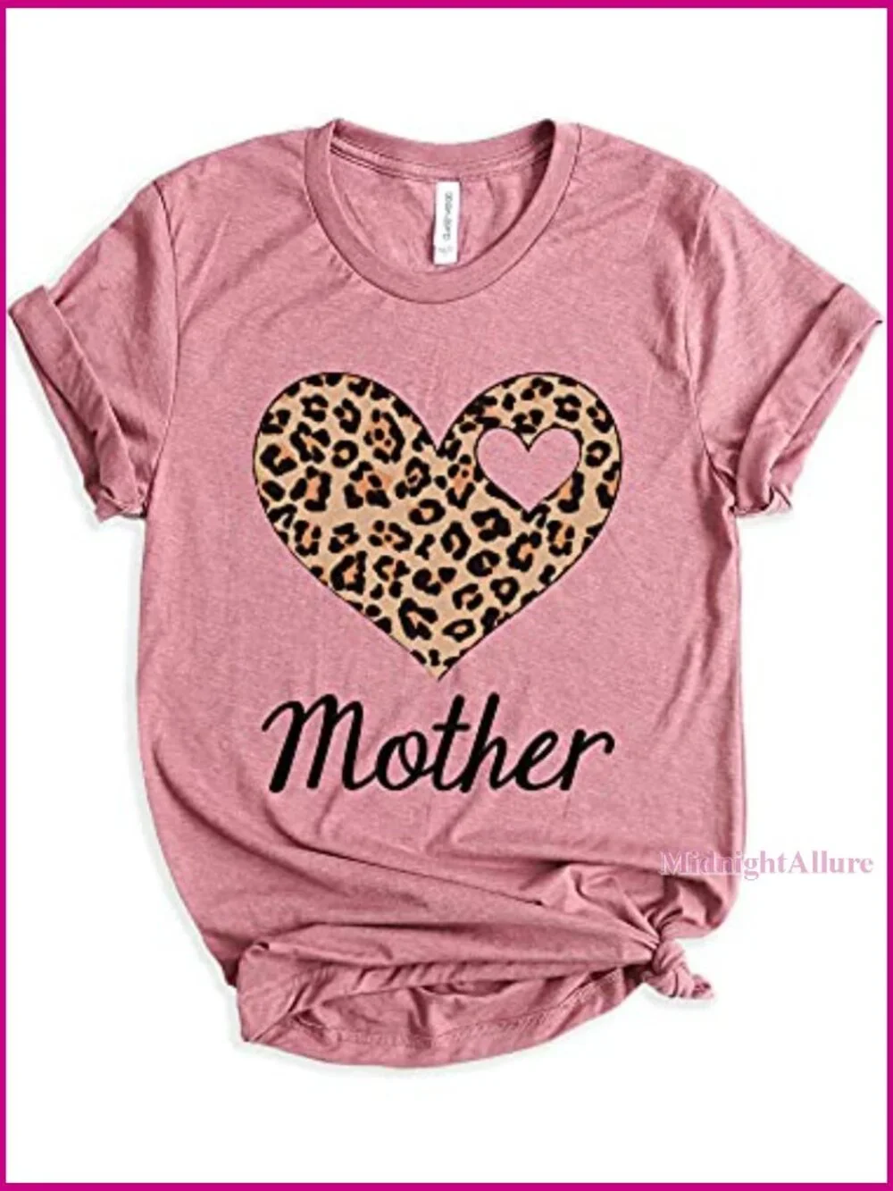 Family Matching T-Shirts Baby Bodysuits Cute Leopard Heart